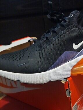 Nike Women's Air Max 270 Athletic Shoes - Black/Orange/Purple